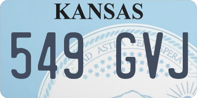 KS license plate 549GVJ