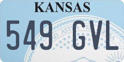KS license plate 549GVL