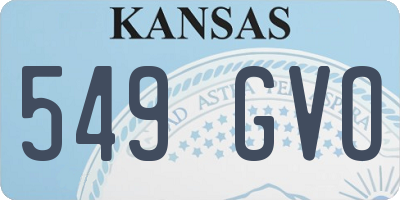 KS license plate 549GVO