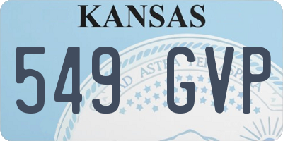 KS license plate 549GVP