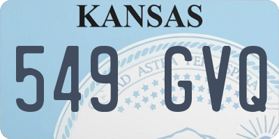 KS license plate 549GVQ