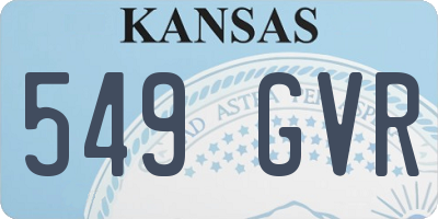 KS license plate 549GVR