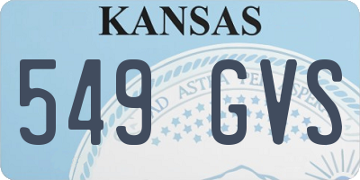 KS license plate 549GVS