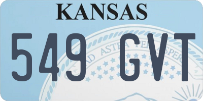 KS license plate 549GVT