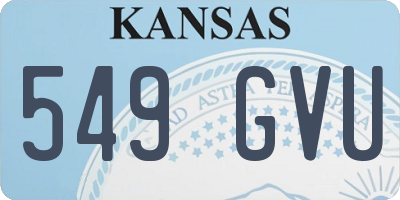 KS license plate 549GVU