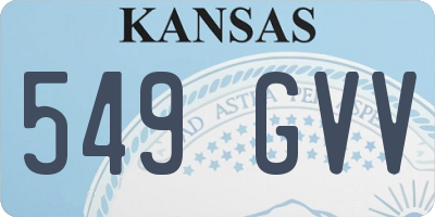 KS license plate 549GVV