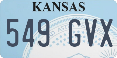 KS license plate 549GVX
