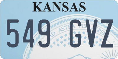 KS license plate 549GVZ