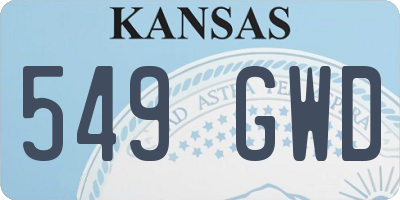 KS license plate 549GWD