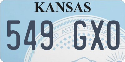 KS license plate 549GXO