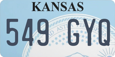 KS license plate 549GYQ