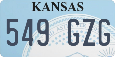 KS license plate 549GZG