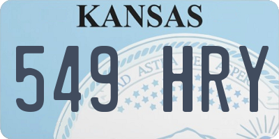 KS license plate 549HRY