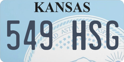 KS license plate 549HSG