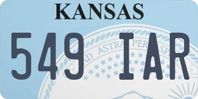 KS license plate 549IAR