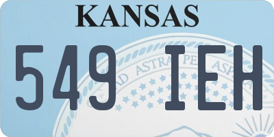 KS license plate 549IEH