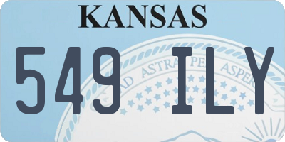 KS license plate 549ILY