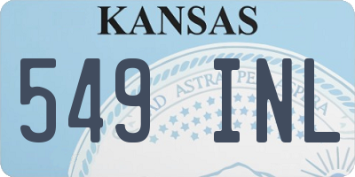 KS license plate 549INL