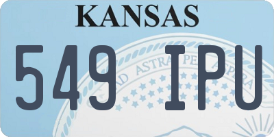 KS license plate 549IPU
