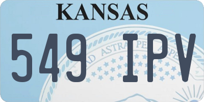 KS license plate 549IPV