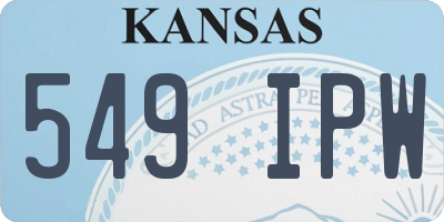 KS license plate 549IPW