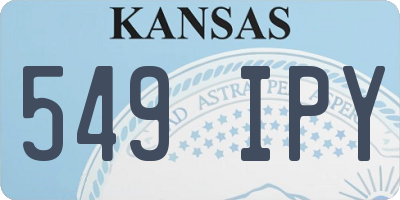 KS license plate 549IPY
