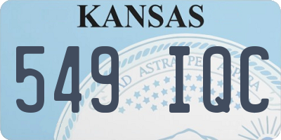 KS license plate 549IQC