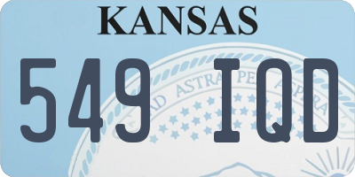 KS license plate 549IQD