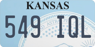 KS license plate 549IQL