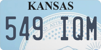 KS license plate 549IQM