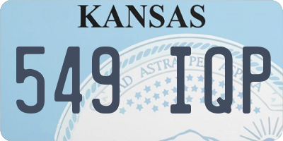 KS license plate 549IQP
