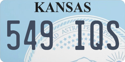 KS license plate 549IQS