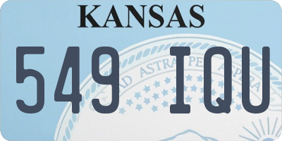 KS license plate 549IQU