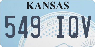 KS license plate 549IQV