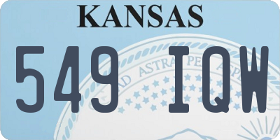 KS license plate 549IQW
