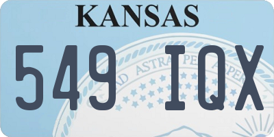KS license plate 549IQX