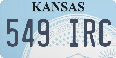KS license plate 549IRC
