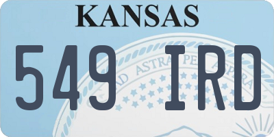 KS license plate 549IRD
