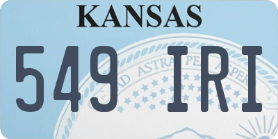 KS license plate 549IRI