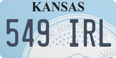 KS license plate 549IRL