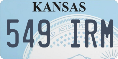 KS license plate 549IRM