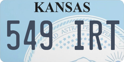 KS license plate 549IRT