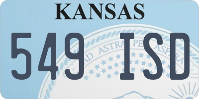 KS license plate 549ISD