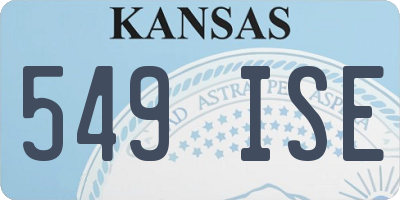 KS license plate 549ISE