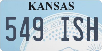 KS license plate 549ISH