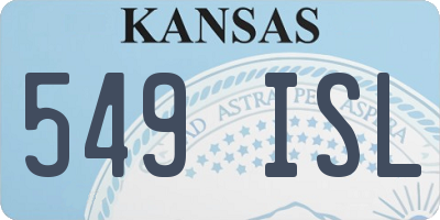 KS license plate 549ISL