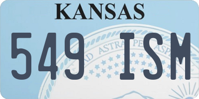 KS license plate 549ISM
