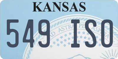 KS license plate 549ISO
