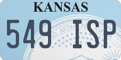 KS license plate 549ISP