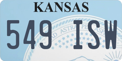 KS license plate 549ISW